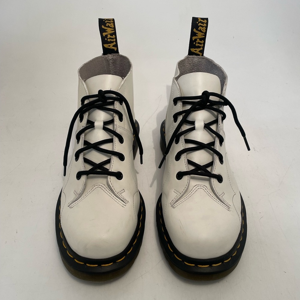 Dr. Martens White Boots with Black Laces